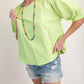 Easel - Parachute Bubble Woven Top