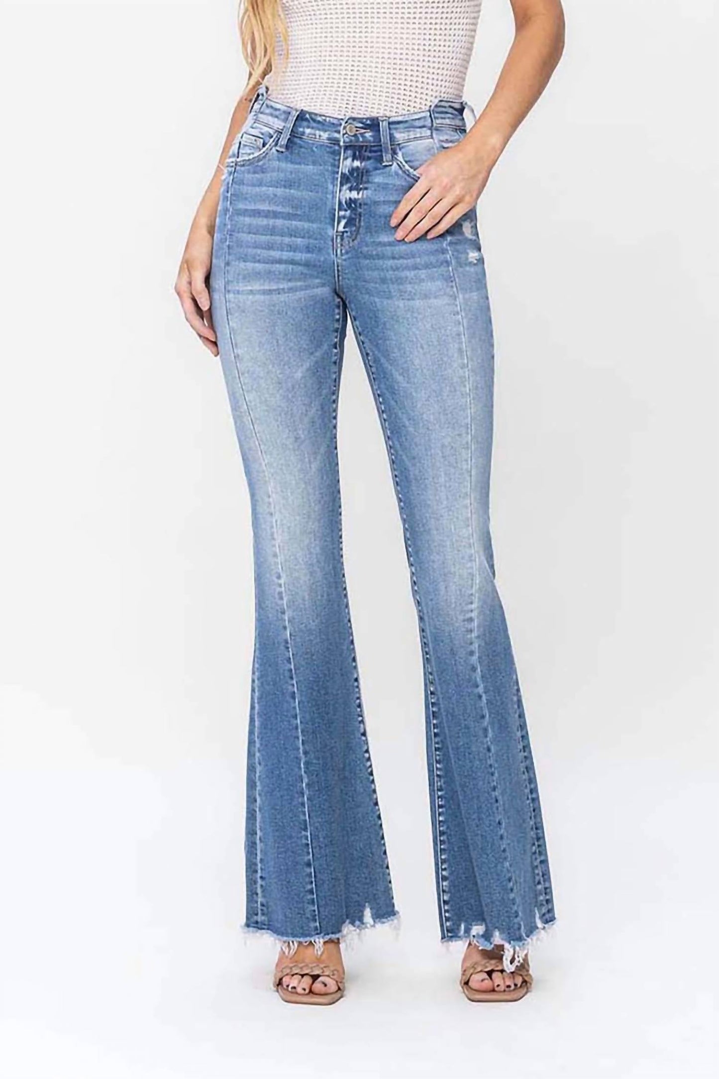Flying Monkey - High Rise Panel Flare Jeans