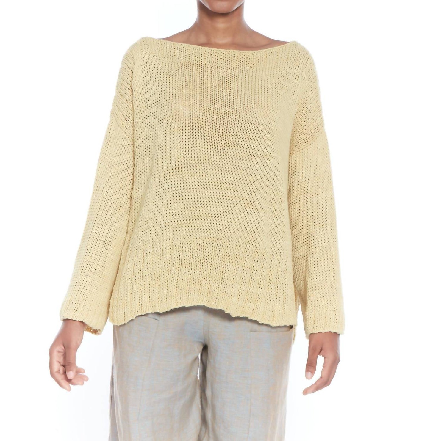 Matthildur - Hysop Knitted Cotton Sweater
