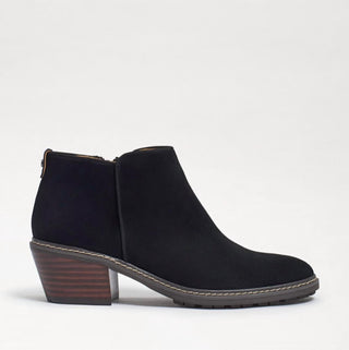 Sam Edelman - Botas femininas de couro Pryce com bico redondo e salto alto, sem cadarço, estilo slip-on