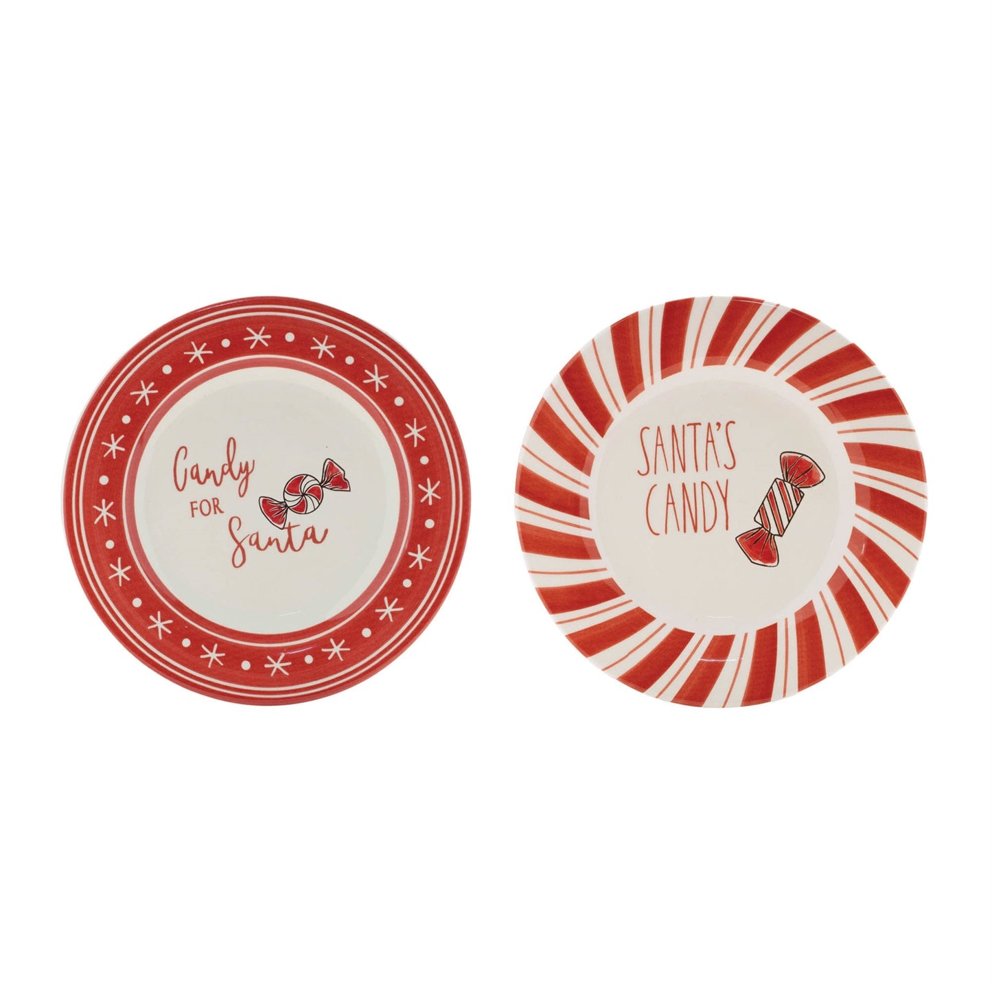 Ceramic Santa Candy Plate (Set of 4)