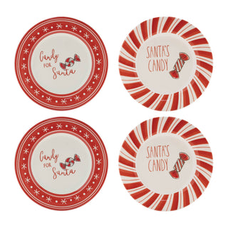 Ceramic Santa Candy Plate (Set of 4)