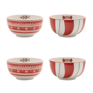 Ceramic Santa Candy Bowl (Set of 4)