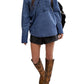 Free People - After Hours Denim Top