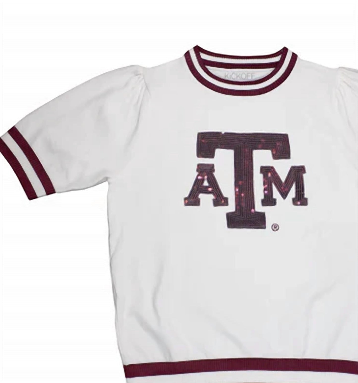 Capri Designs - Women's Texas A And M Sequin Varsity Sweatshirt