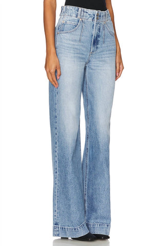 Pistola - Lana Botão Duplo Cós Alto Ultra Largo Perna