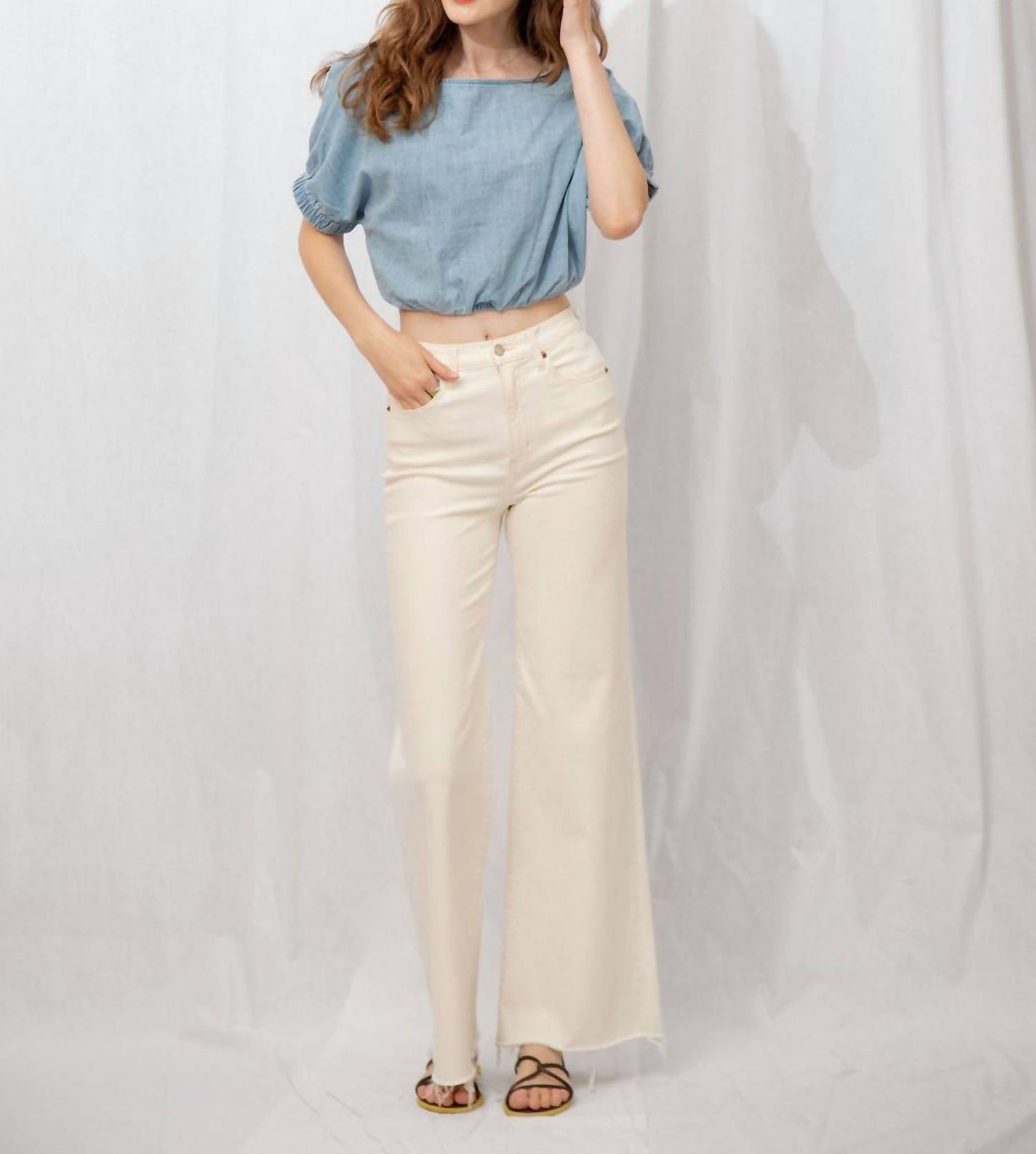 Miou Muse - Maliah Denim Top
