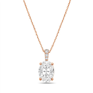 Diana M Jewels - Women's Lab Grown Diamond Solitaire Pendant Necklace