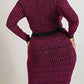 The Curve La - Plus Size Monogram-pattern Zip-up Dress