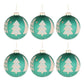 Beaded Pine Tree Ball Ornament (Set of 6)