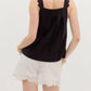 Entro - Black Scalloped Tank