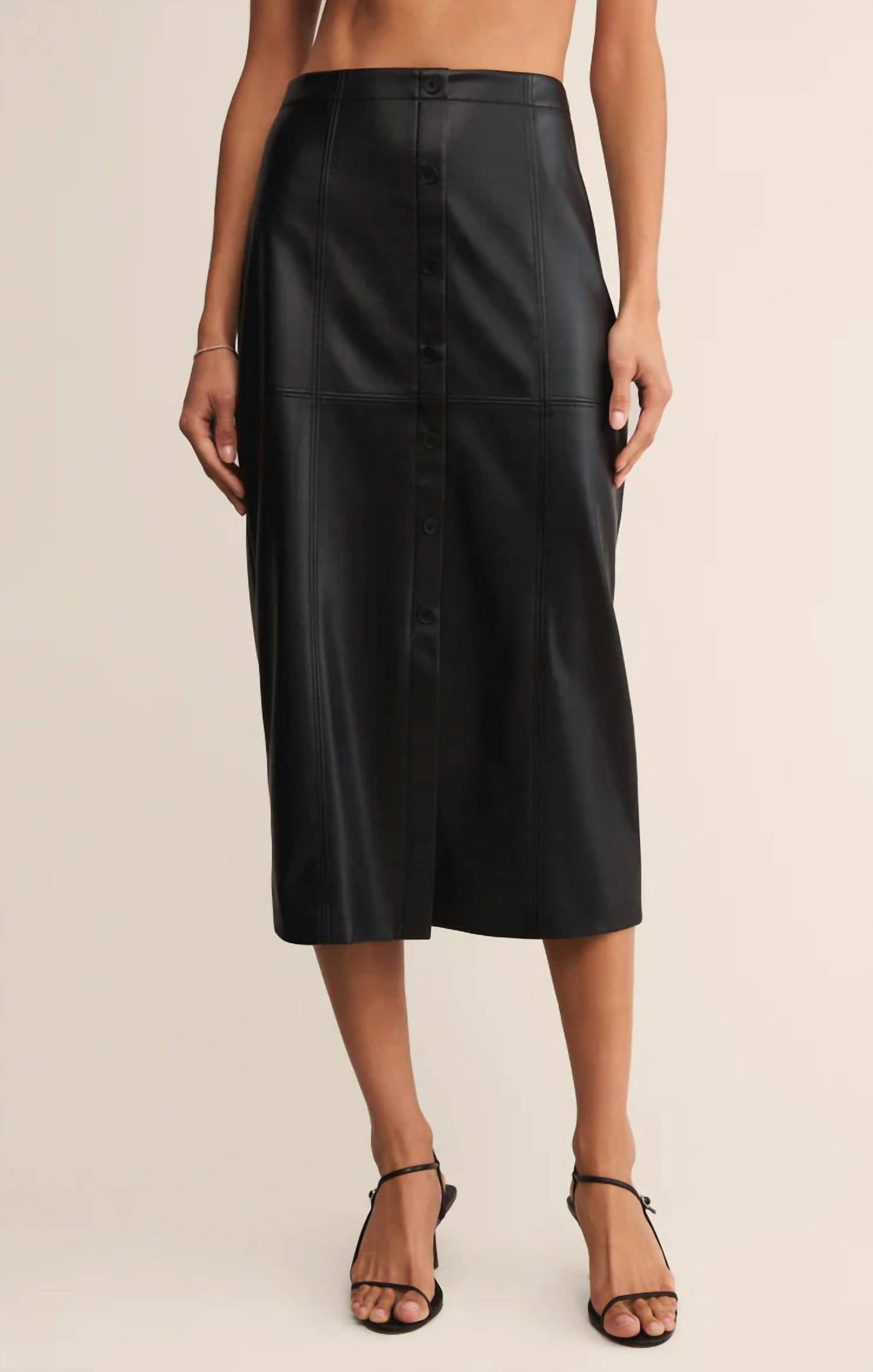 Z Supply - Reine Faux Leather Midi Skirt