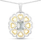 2.10 Carat Genuine Green Amethyst .925 Sterling Silver Pendant