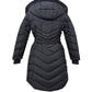 Michael Kors - Women's Chevron Belted Scuba Coat With Removable Hood