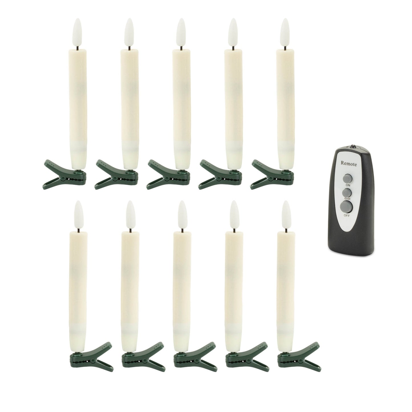 LED Clip-On Taper Candle (Set of 10)