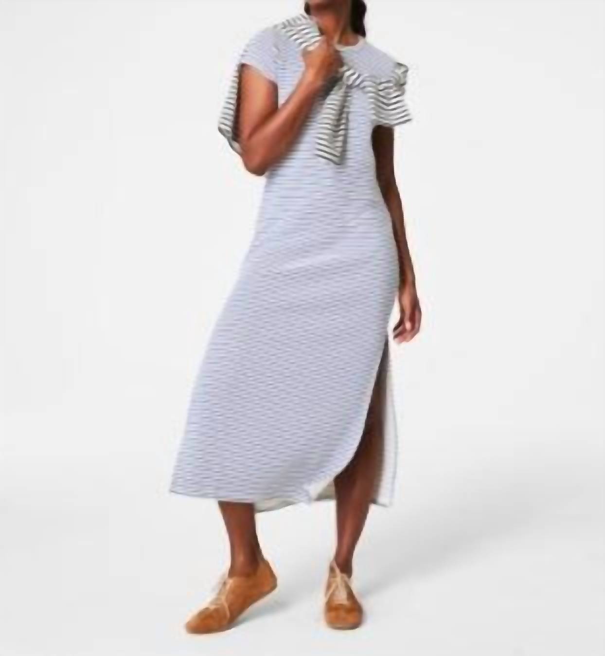 Spanx - Airessentials Striped Maxi T-shirt Dress