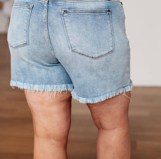 Judy Blue - High Rise Cutoff Dad Shorts