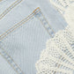 Frame - Crochet Vertical Crop Jeans