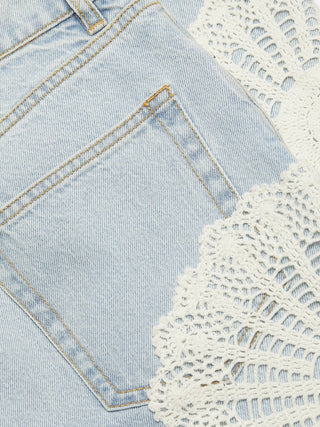 Frame - Crochet Vertical Crop Jeans