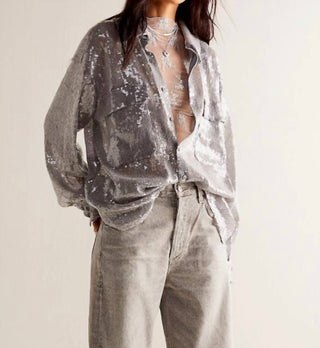 Blusa de botões Free People - Disco Margartia