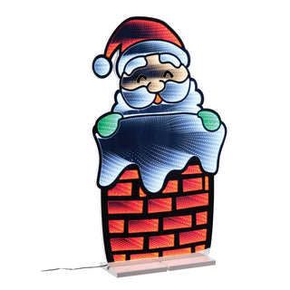 Santa in Chimney Ekkolight 35"H
