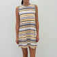 Atm - Slub Jersey Stripe Sleeveless Muscle Dress