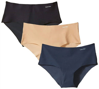 Calvin Klein - Pacote com 3 calcinhas hipster invisíveis femininas