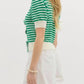 Entro - Julian Stripe Bow Front Knit Top
