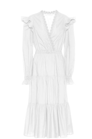 Philosophy Di Lorenzo Serafini - Vestido Manga Longa de Algodão