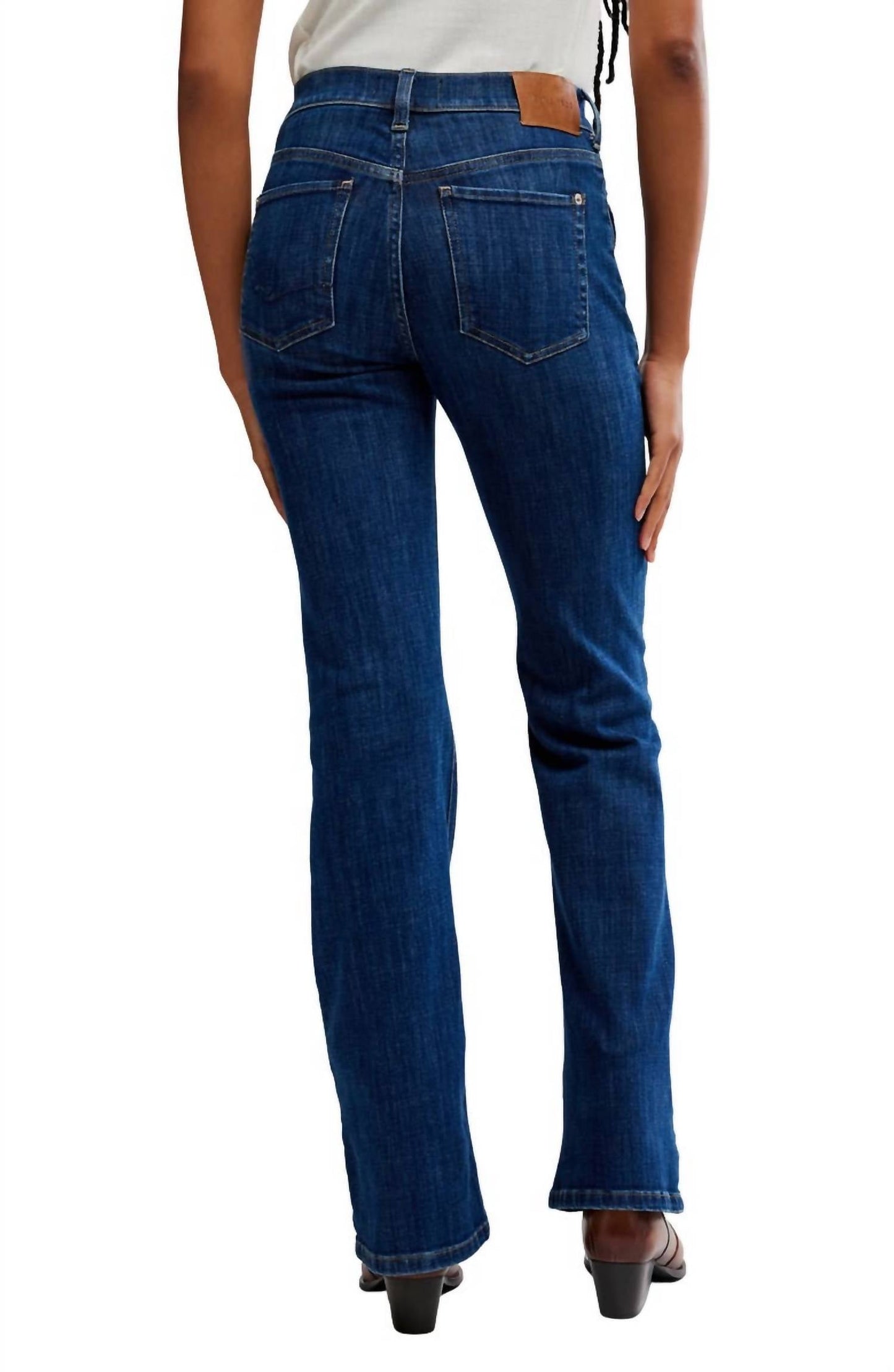 Free People - Double Knot High Rise Straight Bootcut Jean