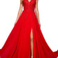 Adora - A Line Long Formal Slit Dress