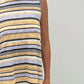 Atm - Slub Jersey Stripe Sleeveless Muscle Dress