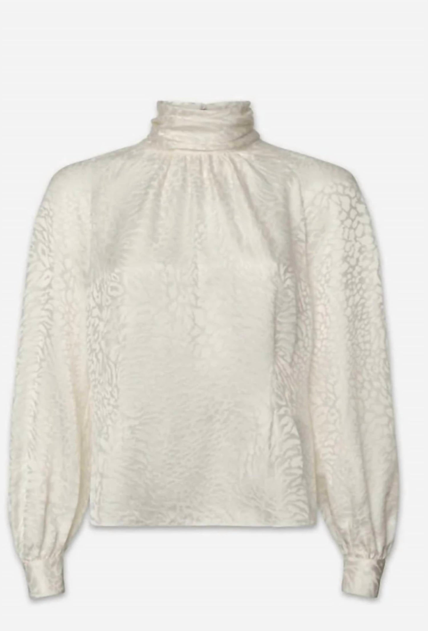 Frame - Foldover Mock Neck Blouse
