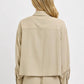 Risen - Cropped Linen Button Down Shirt