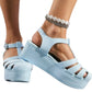 Jeffrey Campbell - Women's Sandals 8 Candied Blue Platform Jelly Y2k Sandals