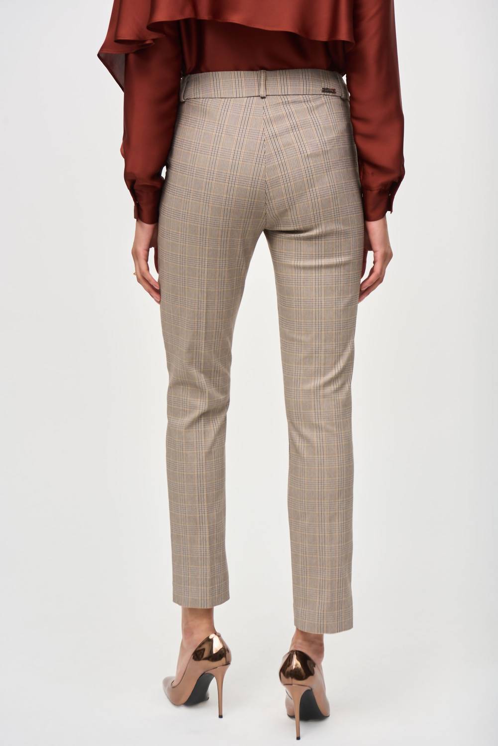 Joseph Ribkoff - Mid Rise Tartan Trousers