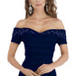 Gia Franco - Conspicuous Off-the-shoulder Dress