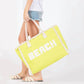 Judson & Company - Women's Canvas Tote Bag With "beach" Embroidered