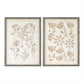 Framed Floral Wall Art Under Glass (Set of 2)