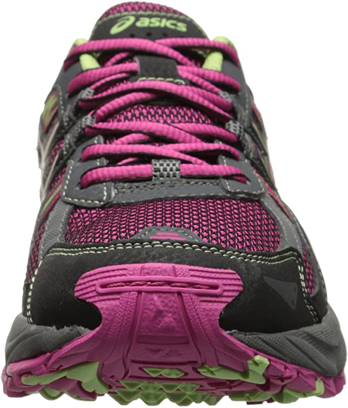 Tênis de corrida de trilha ASICS Gel Venture 5 GS infantil rosa/pistache/preto tamanho 6,5 M EUA