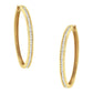 10KT Yellow Gold 1 cttw Slim Diamond Hoop Earrings (I-J Color, I1-I2 Clarity)
