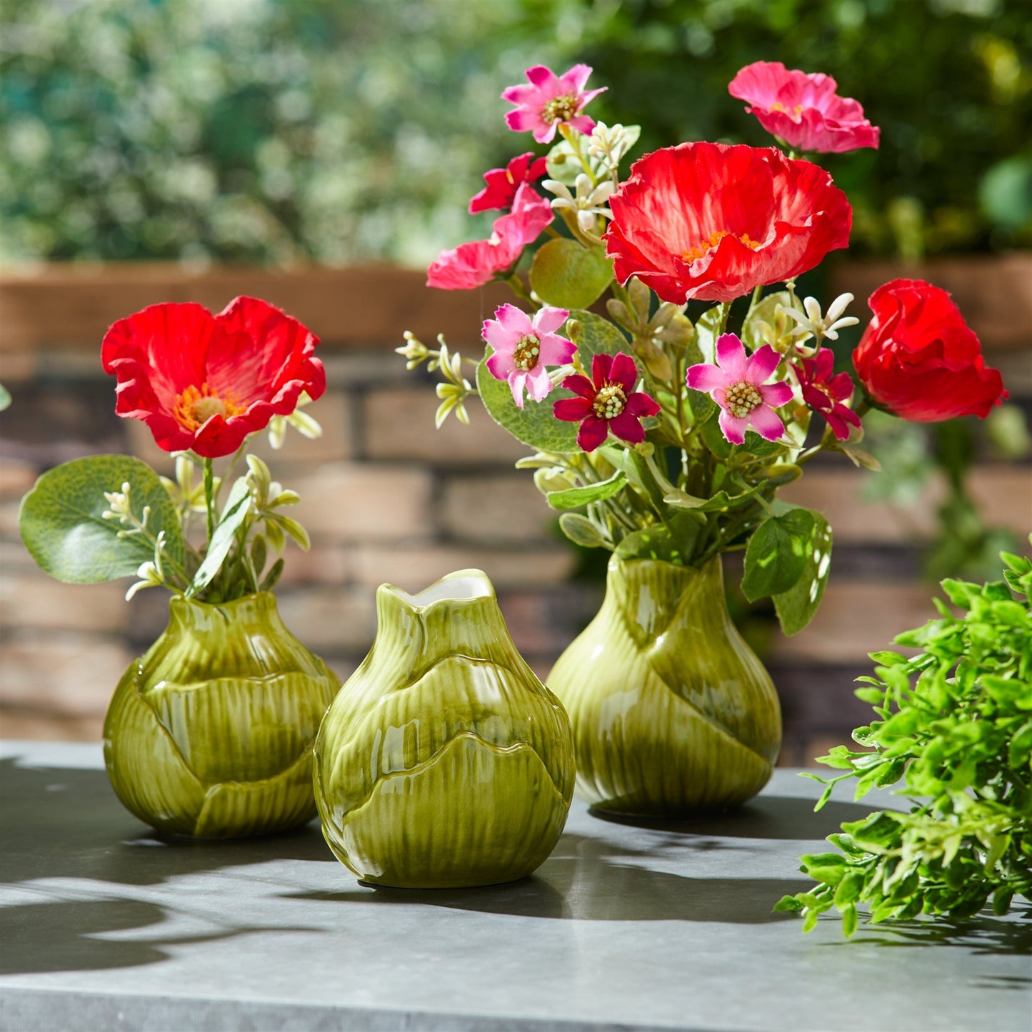 Stone flower bulb vase (set of 6)