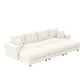 Deep Seat Convertible Sofa With Soft Pillows And Ottomans
