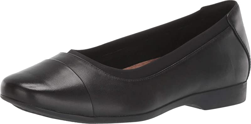 Clarks Un Darcey Cap Ballet Flat Preto Tamanho 9,5 D(L) EUA