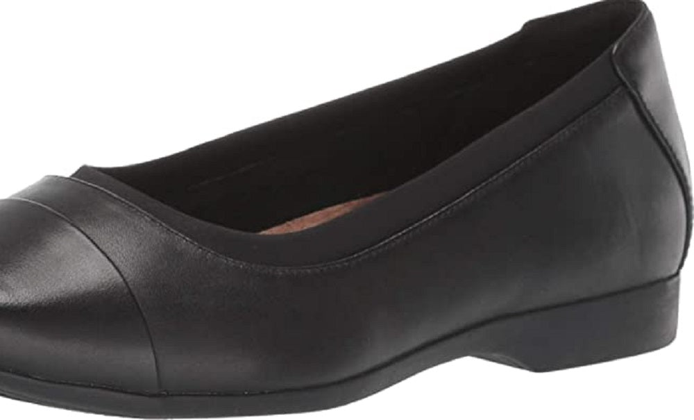 Clarks Un Darcey Cap Ballet Flat Preto Tamanho 9,5 D(L) EUA