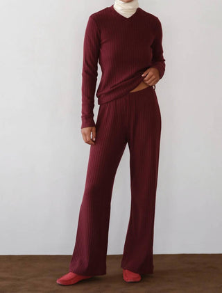 Donni. - Sweater Rib Simple Pant