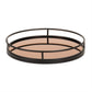 Mirror tray with modern metal frame (set of 2)