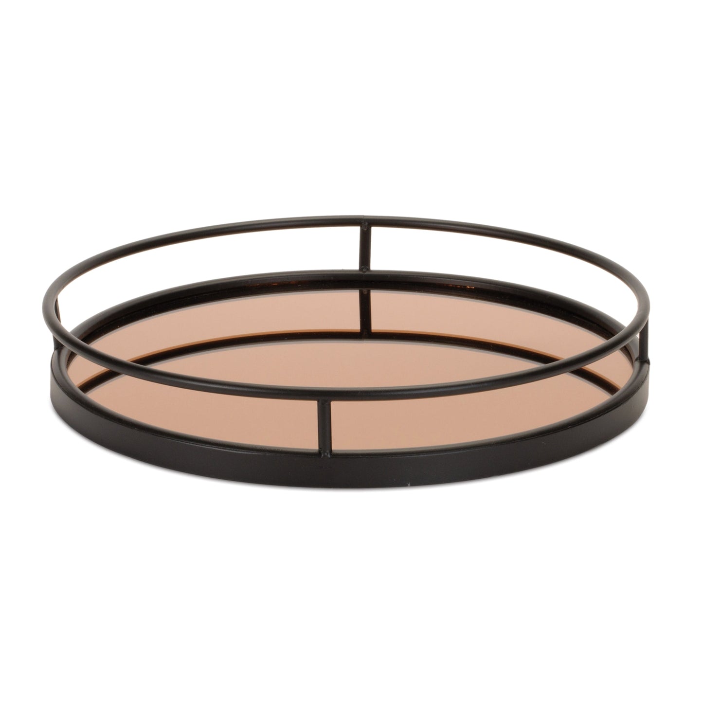 Mirror tray with modern metal frame (set of 2)