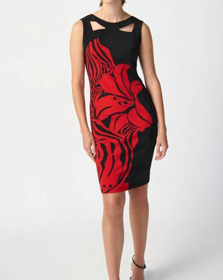 Joseph Ribkoff - Vestido Floral de Crochê