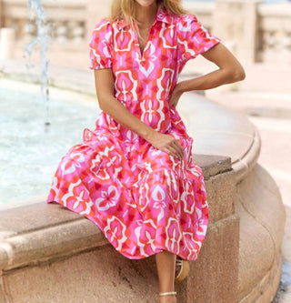 Jude Connally - Portia Puff Sleeve Midi Dress